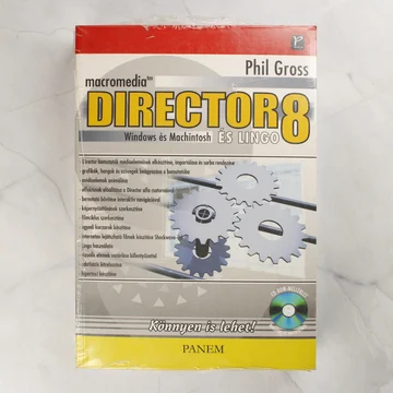 Macromedia Director 8 és Lingo könyv előlapja fóliázva