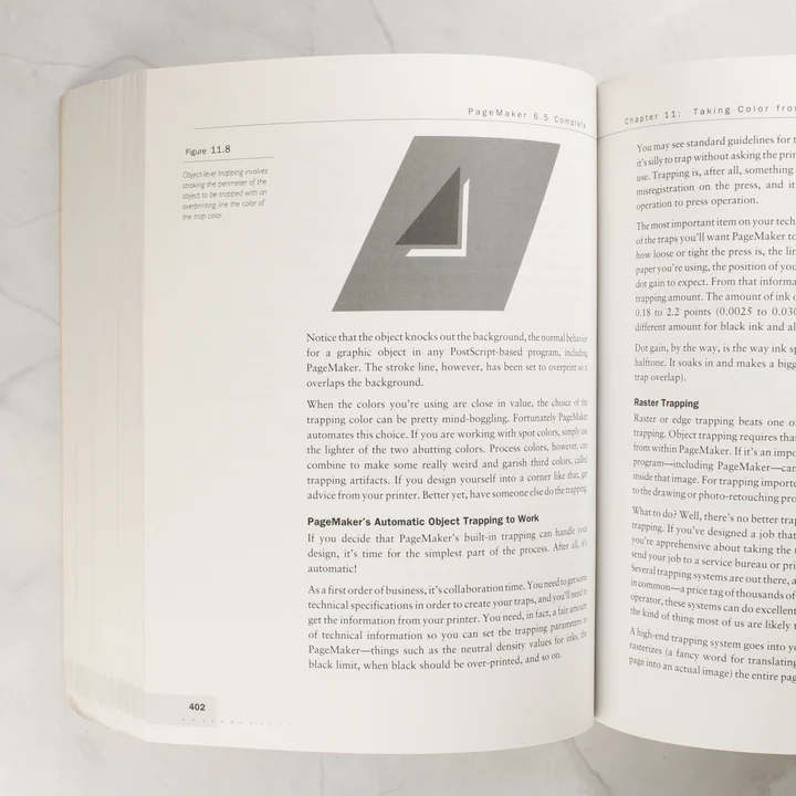 A PageMaker 6.5 Complete könyv illusztrált belső oldala