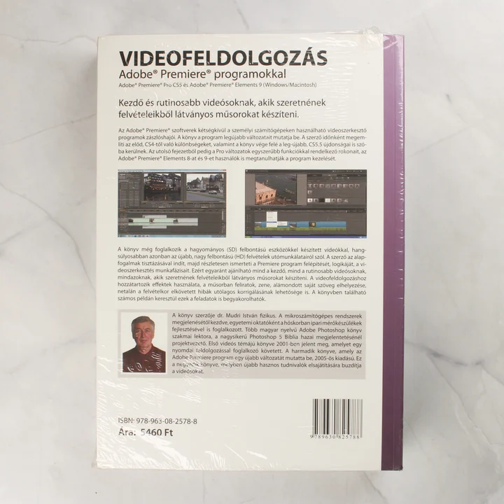 Mudri István Videofeldolgozás Adobe Premiere programokkal könyv hátlapja