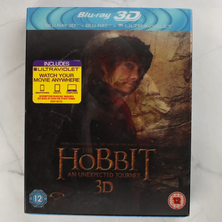 A Hobbit: Váratlan utazás 3D Blu-ray kartonborítója elölről