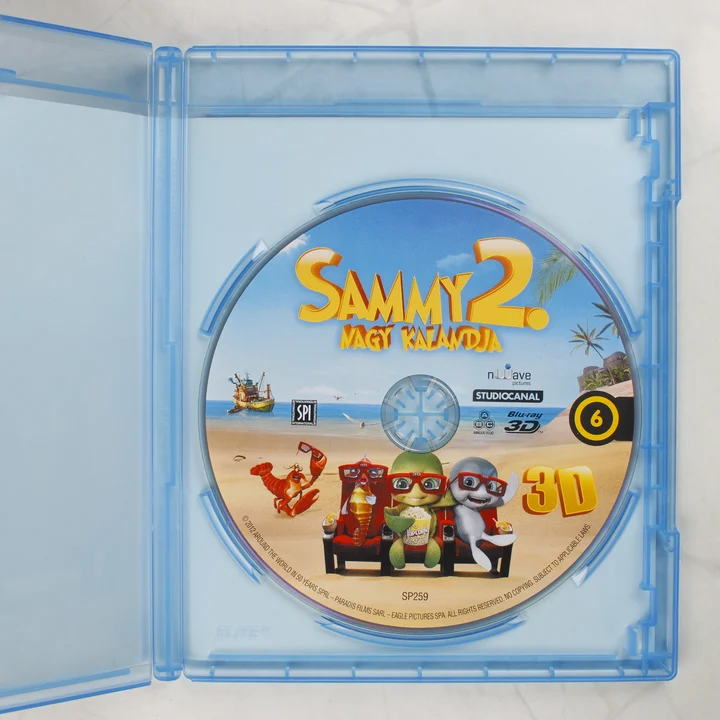 Nyitott Blu-ray tok a Sammy 2 lemezzel