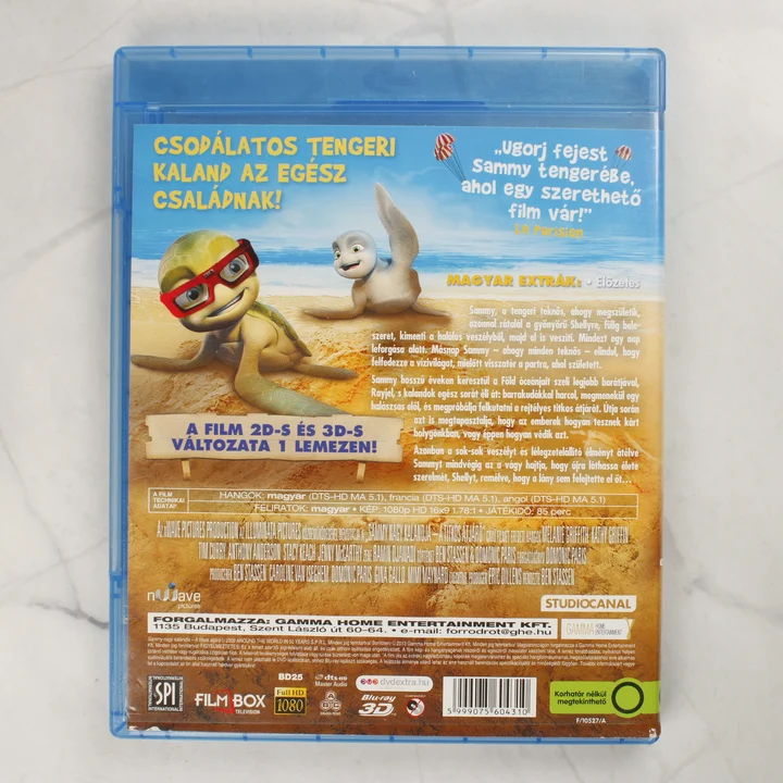 Sammy nagy kalandja Blu-ray hátoldal Sammy nagy kalandja Blu-ray tok hátoldala