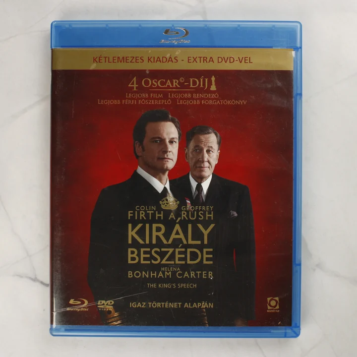 A király beszéde Blu-ray tok előlapja