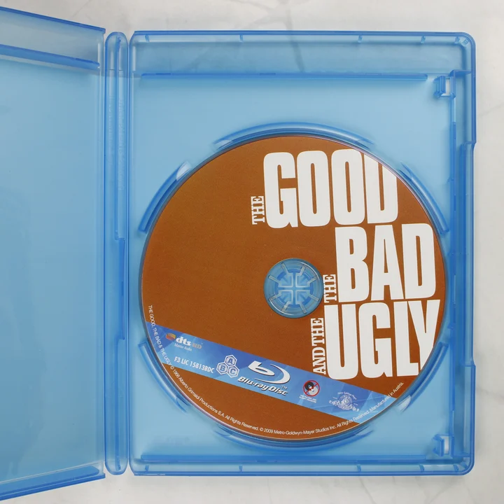 A jó, a rossz és a csúf Blu-ray lemez a nyitott tokban