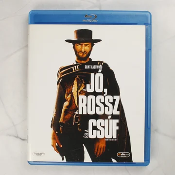 A jó, a rossz és a csúf Blu-ray tok előlapja Clint Eastwood fotójával