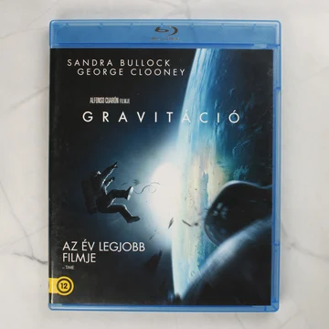 A Gravitáció című Blu-ray film elülső borítója