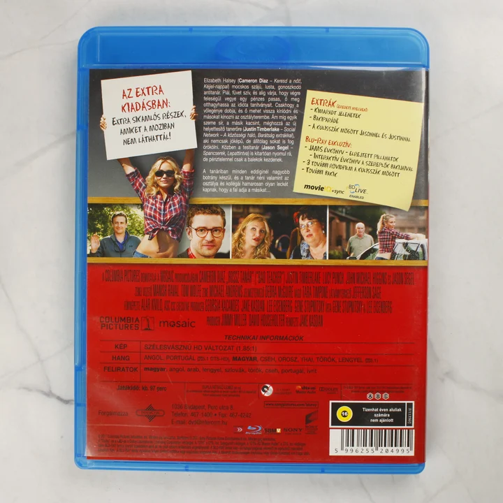 Rossz tanár Blu-ray film hátlapja