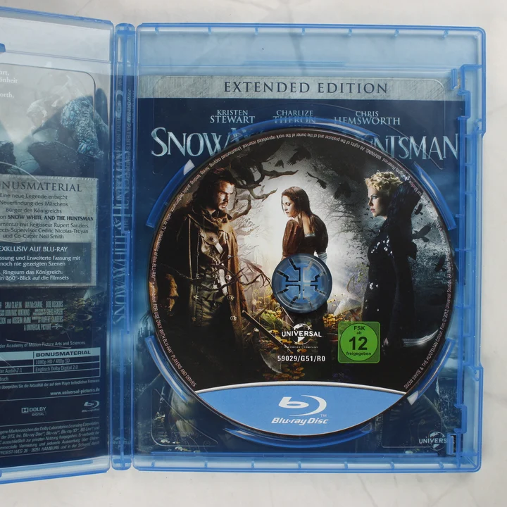 Snow White & the Huntsman Blu-ray lemez Nyitott Blu-ray tok a lemezzel