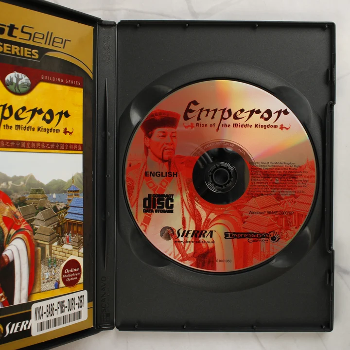 Emperor Rise of the Middle Kingdom lemez Emperor: Rise of the Middle Kingdom nyitott tok és lemez