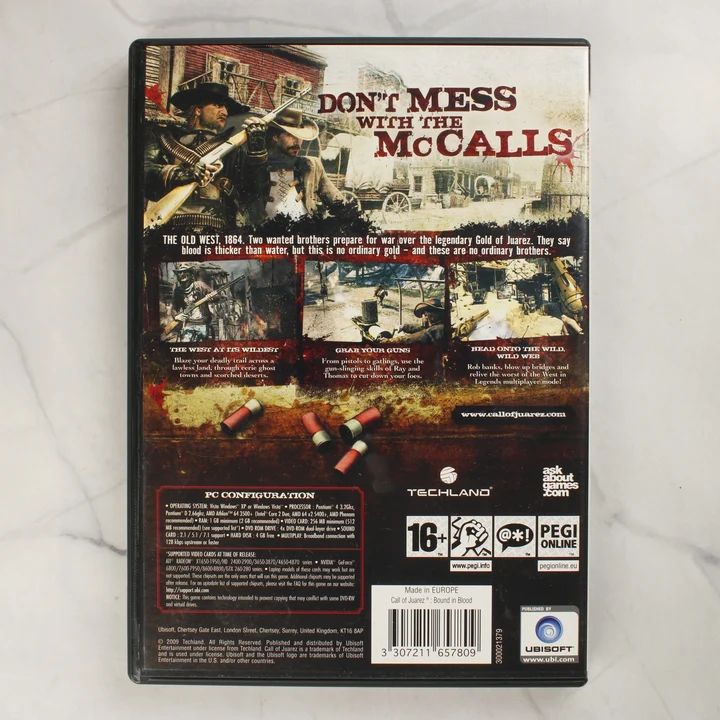 Call of Juarez Bound in Blood PC hátlap Call of Juarez Bound in Blood PC játék hátlapja