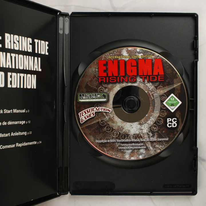 Enigma: Rising Tide Gold Edition lemez és belső Enigma: Rising Tide Gold Edition nyitott tok és lemez