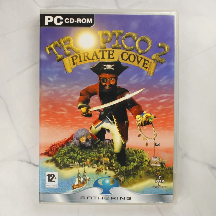 Tropico 2 Pirate Cove előlap Tropico 2 Pirate Cove PC játék tokjának előlapja