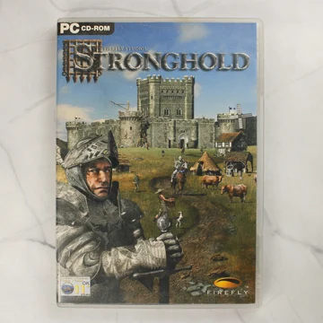 Stronghold PC játék előlapja lovaggal és várral