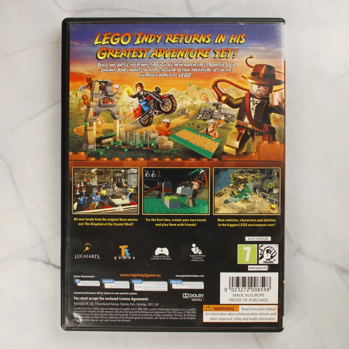 LEGO Indiana Jones 2 PC játék hátlapja