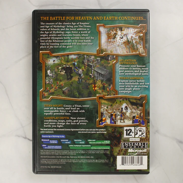 Age of Mythology The Titans Expansion PC játék hátlapja