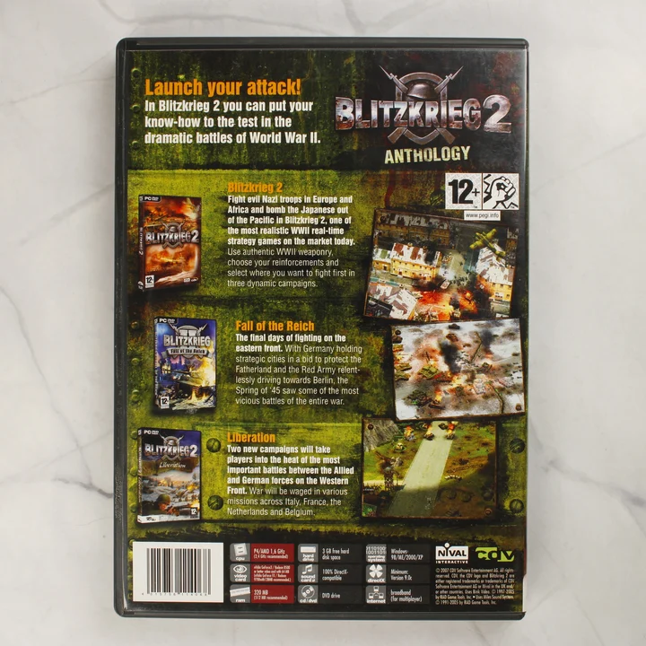 Blitzkrieg 2 Anthology hátlap Blitzkrieg 2 Anthology PC játék hátlapja