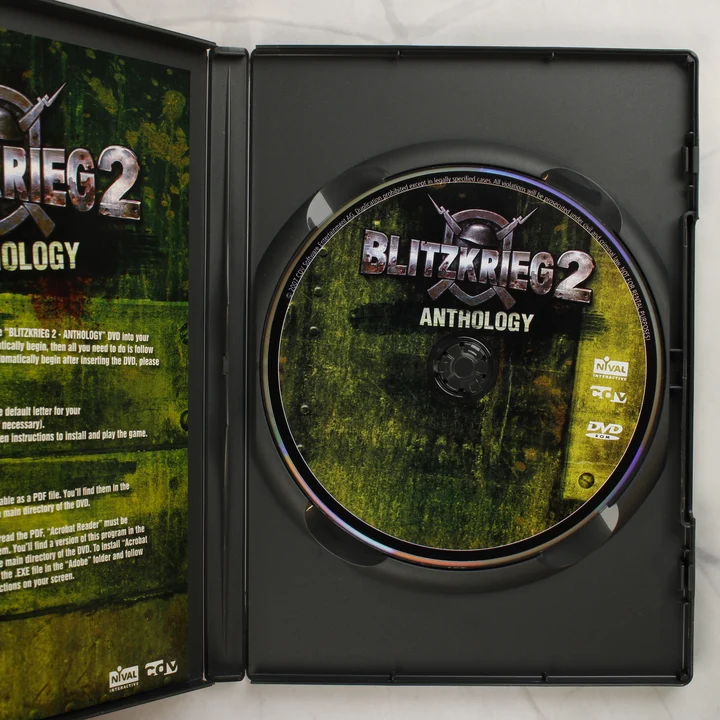 Blitzkrieg 2 Anthology belső nézet Blitzkrieg 2 Anthology nyitott tok és lemez