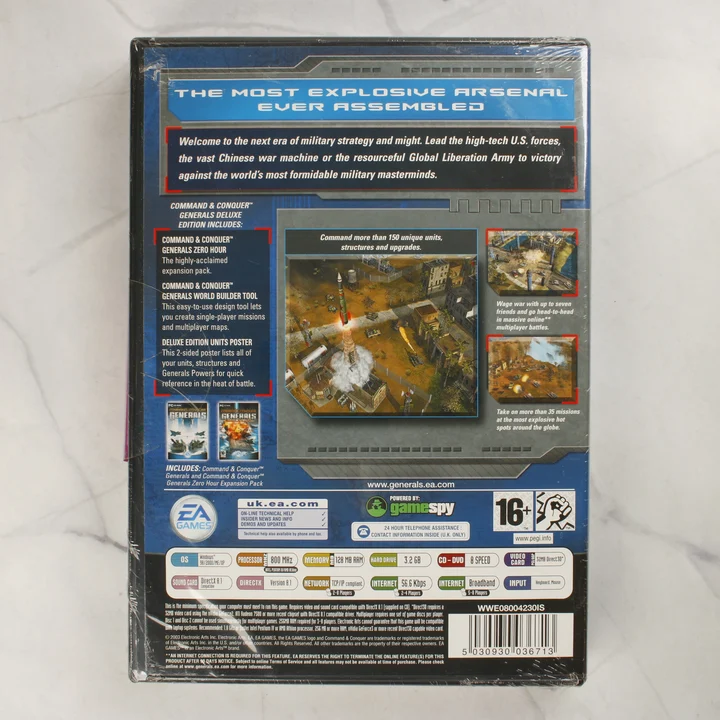 Command & Conquer Generals Deluxe Edition hátlap Command & Conquer Generals Deluxe Edition PC játék hátlapja a rendszerkövetelményekkel