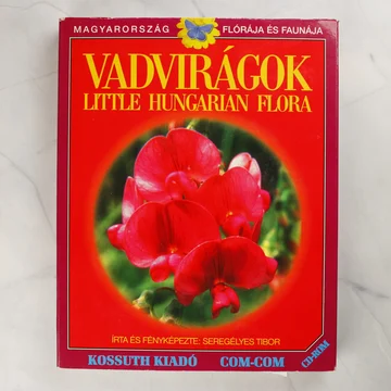 Vadvirágok CD-ROM szoftver dobozának előlapja piros virágokkal