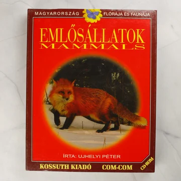 Emlősállatok CD-ROM szoftver dobozának előlapja róka fotóval