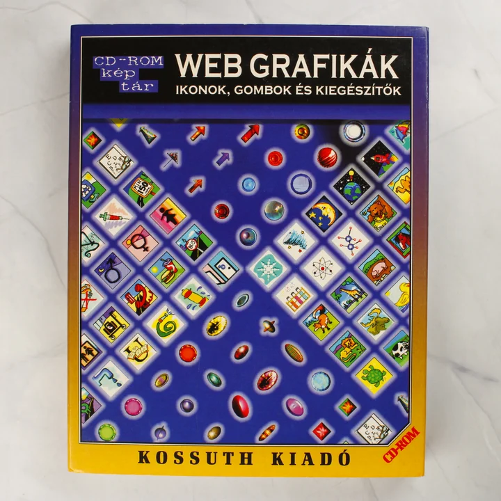 Web grafikák CD-ROM doboz elölnézet Web grafikák CD-ROM szoftver dobozának előlapja