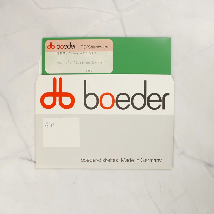 Boeder 5,25 colos floppy lemez a belső védőtasakban