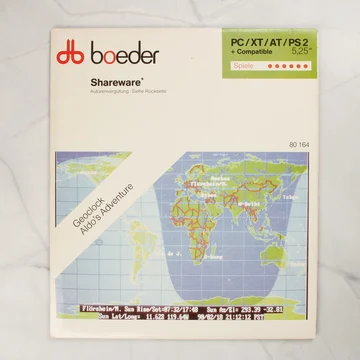 Boeder Geoclock és Aldo's Adventure shareware szoftver borítója