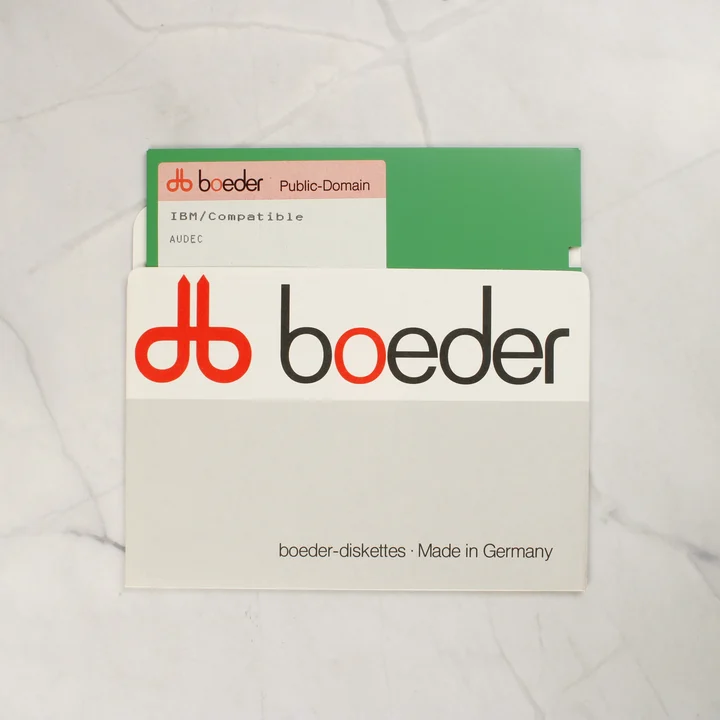 Boeder 5,25 colos floppy lemez Zöld színű 5,25 colos Boeder floppy lemez a belső védőtokban