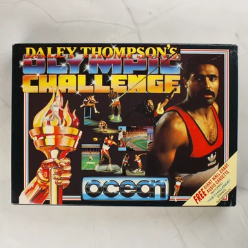 Daley Thompson's Olympic Challenge Commodore 64 játék dobozának eleje