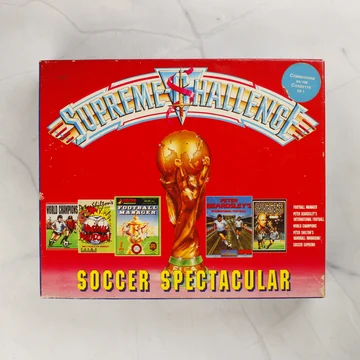 Soccer Spectacular Commodore 64 játékgyűjtemény dobozának eleje