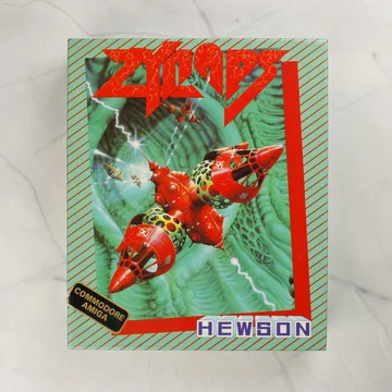 Zynaps Commodore Amiga videójáték dobozának előlapja