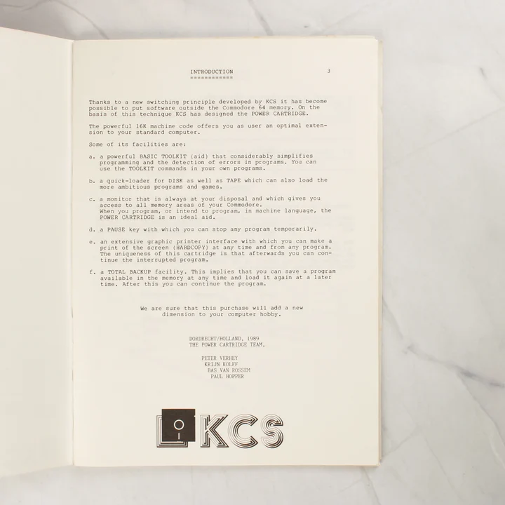 KCS Power Cartridge útmutató KCS Power Cartridge használati útmutató belső oldala