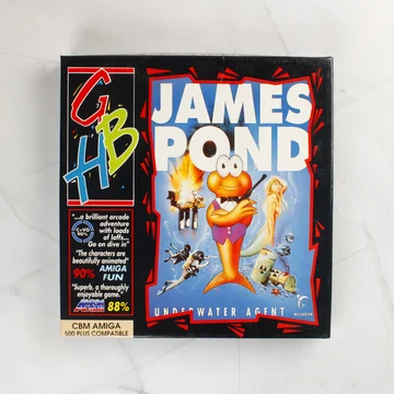 James Pond Underwater Agent Amiga játék dobozának előlapja