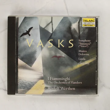 Pēteris Vasks komolyzenei CD előlapja normál CD-tokban
