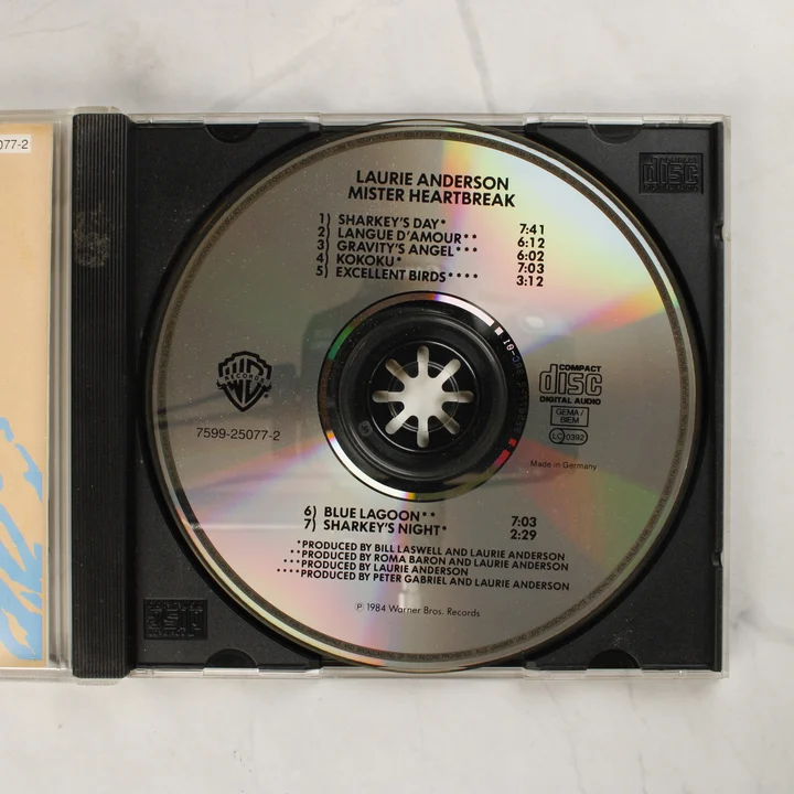 Laurie Anderson Mister Heartbreak audió CD lemez a nyitott tokban
