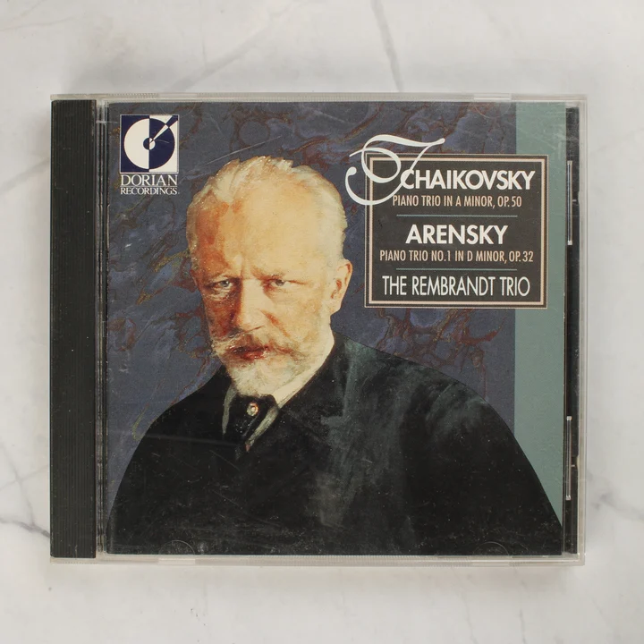 The Rembrandt Trio - Tchaikovsky & Arensky CD előlap The Rembrandt Trio - Tchaikovsky & Arensky CD előlapja Csajkovszkij portréjával
