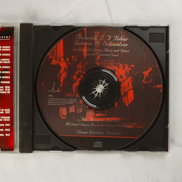 Heinrich I. F. Biber & Johann H. Schmelzer CD lemez Heinrich I. F. Biber és Johann H. Schmelzer CD lemez a nyitott tokban