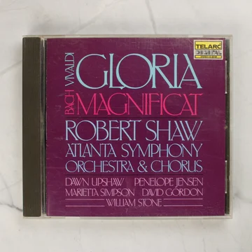 Vivaldi Gloria és Bach Magnificat CD előlapja a lila borítóval
