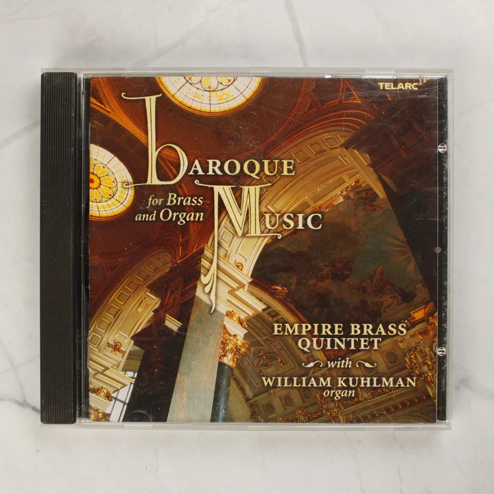 Baroque Music for Brass and Organ CD előlap A Baroque Music for Brass and Organ CD előlapja a műanyag tokban