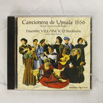 Az Ensemble Villancico Cancionero de Upsala 1556 című CD-jének előlapja normál műanyag tokban