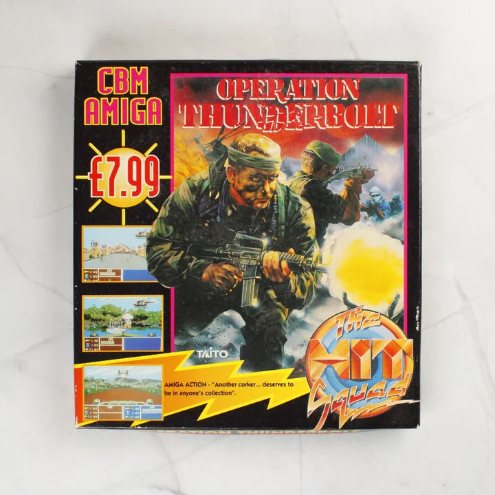 Operation Thunderbolt Amiga doboz Operation Thunderbolt Amiga játék dobozának eleje