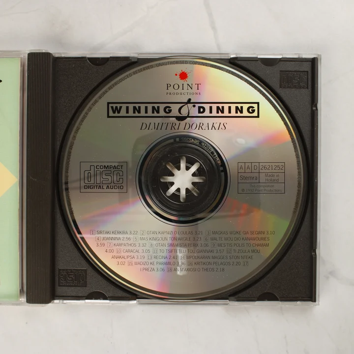 Dimitri Dorakis Wining & Dining from Greece CD lemez a nyitott tokban