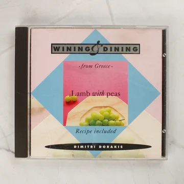 Dimitri Dorakis Wining & Dining from Greece CD előlapi borítója műanyag tokban