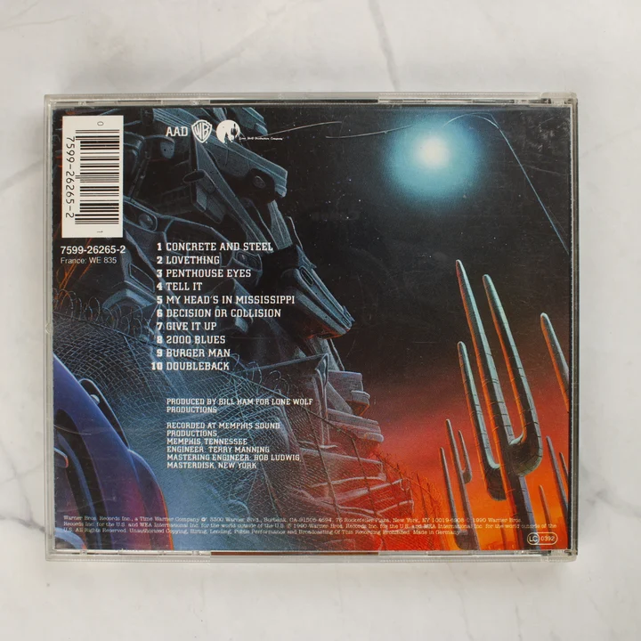 ZZ Top - Recycler CD hátlap ZZ Top - Recycler zenei CD hátlapja a számlistával és vonalkóddal