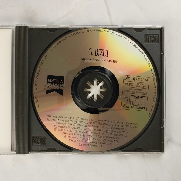 G. Bizet - L'Arlesienne / Carmen CD lemez G. Bizet L'Arlesienne és Carmen CD lemez a nyitott tokban