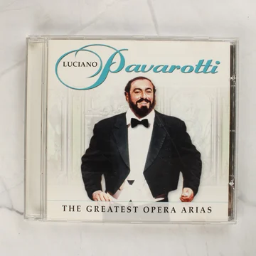 Luciano Pavarotti - The Greatest Opera Arias CD elülső borítója a műanyag tokban