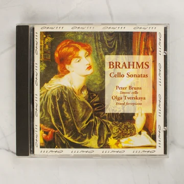 Brahms Cello Sonatas CD előlapja a festménnyel és a feliratokkal