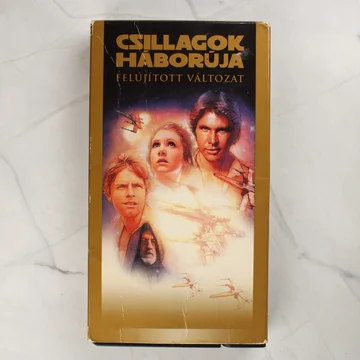 A Csillagok háborúja felújított változatának magyar nyelvű VHS papírtok előlapja