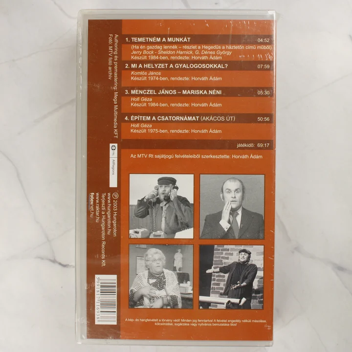 Hofi tükre No. 2 VHS hátlap Hofi tükre No. 2 VHS kazetta hátoldala a tartalomjegyzékkel és jelenetfotókkal