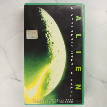 Az Alien - A nyolcadik utas: a halál VHS kazetta előlapi borítója zöld tokban